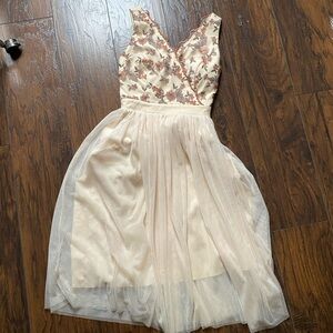 ASOS | Little Mistress floral embroidered midi cocktail dress